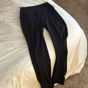 black flare leggings